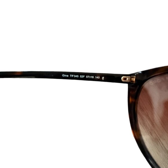 Tom Ford Gina Cat Eye Sunglasses 57MM Dark Havana Tortoise Shell main image 4